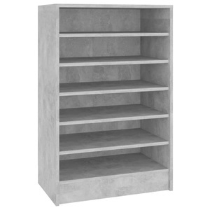 vidaXL, vidaXL Schuhschrank Betongrau 60x35x92 cm Holzwerkstoff, vidaXL Schuhschrank Betongrau 60x35x92 cm Holzwerkstoff