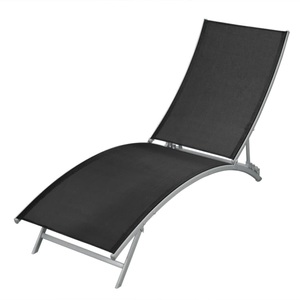 Diverse Hardware, Sonnenliege Stahl und Textilene Schwarz, vidaXL Sonnenliege Stahl und Textilene Schwarz