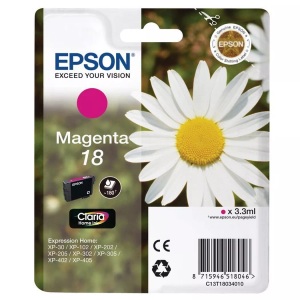 Epson, Epson T180340 magenta Tintenpatrone, Epson Tintenpatrone, rot, T180340, (180 Seiten)