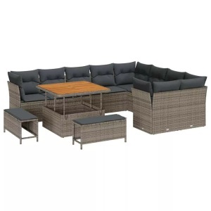 vidaXL, VidaXL - Garten-sofa poly-rattan, One Size, Grau
