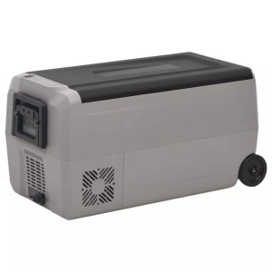 vidaXL, vidaXL Kühlbox mit Rollen und Griff Schwarz & Grau 36 L PP & PE, vidaXL Kühlbox mit Rollen und Griff Schwarz & Grau 36 L PP & PE