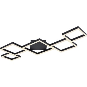Globo, LED-Deckenleuchte Kurio, fünfflammig, schwarz, CTT, LED-Deckenleuchte Kurio, fünfflammig, schwarz, CTT