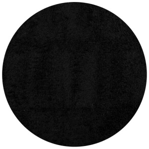 vidaXL, vidaXL Shaggy-Teppich PAMPLONA Hochflor Modern Schwarz Ø 120 cm
