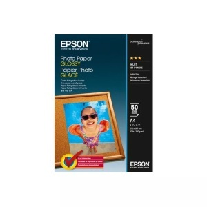 Epson, Epson Photo Paper Glossy - A4 - 50 Blätter, Epson Photo Paper Glossy, A4, 200g, InkJet, C13S042539, (50 Blatt)