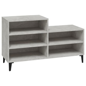 vidaXL, vidaXL Schuhregal Betongrau 102x36x60 cm Holzwerkstoff