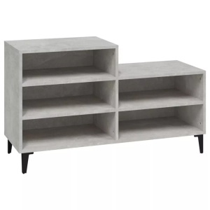 vidaXL, vidaXL Schuhregal Betongrau 102x36x60 cm Holzwerkstoff, vidaXL Schuhregal Betongrau 102x36x60 cm Holzwerkstoff