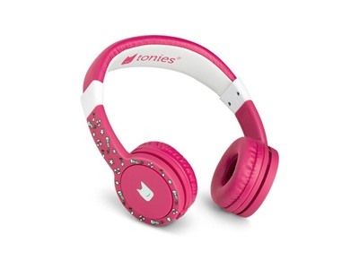 TONIES, tonies - Tonie-Lauscher Kinder On-Ear Kopfhörer 85dB Begrenzte Lautstärke 3.5mm Klinken Headset (04-0038) - Pink, TONIES Tonie-Lauscher Kinder-Kopfhörer, Pink/Weiss