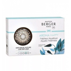 MAISON BERGER, Autodiffusor Happy Aquatische Frische Unisex Silber ONE SIZE, Maison Berger Autodiffusor Happy Aquatische Frische