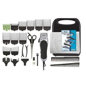 Wahl, Wahl 79524-216 - Haarschneider (Schwarz, silber), Wahl Chromepro Set inkl. Nasentrimmer Haarschneide-Set ? Haarschneider ? Edelstahl / Schwarz