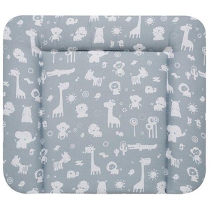 Alvi, Alvi Wickelauflage Molly Folie Zootiere puderblau 75 x 85 cm, ALVI Wickelauflage Molly Folie Zootiere