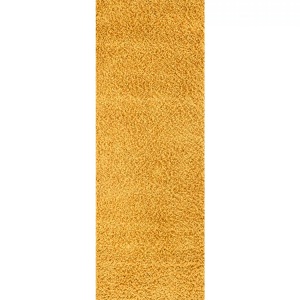 Surya, Surya Hochflor-Teppich »UNI CHIC 2310«, rechteckig, LIVABLISS - Hochfloriger Shaggy-Teppich Einfarbig Chic, 80X200CM, Gelb Bunt