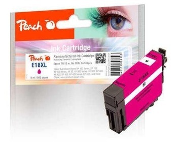 Peach, Peach Tintenpatrone magenta kompatibel zu Epson No. 18XL m, C13T18134010, Peach Tinte Epson T1813, No 18XL Magenta