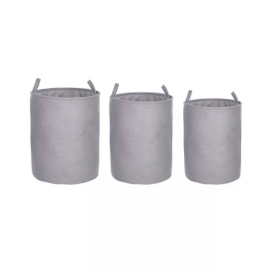 Beliani, Accessoires Aus Polyester Klassisch Archa Unisex, Beliani - Aufbewahrungskorb 3er Set aus Polyester Klassisch ARCHA, One Size, Taubengrau