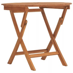 vidaXL, vidaXL Gartentisch Klappbar Ø 85x75 cm Massivholz Teak