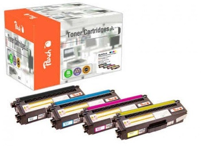 Peach, Peach Spar Pack Tonermodule kompatibel zu Brother TN-320, Peach B320 4 Toner (bk, c/m/y) ersetzt Brother TN-320 für z.B. Brother DCP -9055 CDN, Brother DCP -9270 CDN, Brother HL -4100, Brother HL -4500