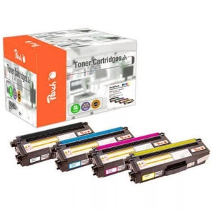 Peach, Peach Spar Pack Tonermodule kompatibel zu Brother TN-320, Peach B320 4 Toner (bk, c/m/y) ersetzt Brother TN-320 für z.B. Brother DCP -9055 CDN, Brother DCP -9270 CDN, Brother HL -4100, Brother HL -4500