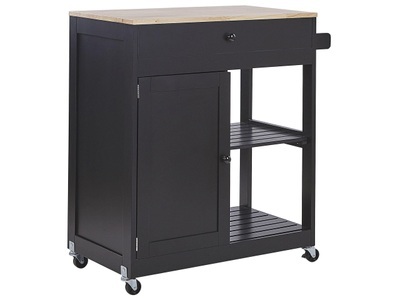 Beliani, Beliani Servierwagen schwarz TRAPANI, Beliani - Servierwagen aus MDF-Platte Klassisch TRAPANI, One Size, Schwarz