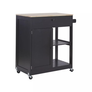 Beliani, Beliani Servierwagen schwarz TRAPANI, Beliani - Servierwagen aus MDF-Platte Klassisch TRAPANI, One Size, Schwarz