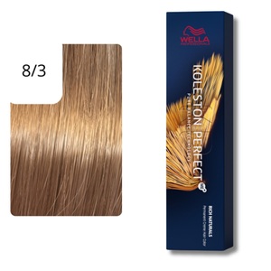 Wella Professionals, Wella Professionals Color Kolestone Perfect ME+ RICH NATURALS 8/3 hellblond gold 60ml, Wella Koleston Perfect Me+ Permanent Creme Haarfarbe