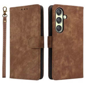 Cover-Discount, Cover-Discount - Galaxy S25 Ledertasche mit RFID Blocker, Braun