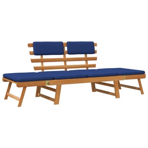 vidaXL, vidaXL Gartenbank mit Auflagen 2-in-1 190 cm Massivholz Akazie, vidaXL Gartenbank mit Auflagen 2-in-1 190 cm Massivholz Akazie