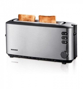 Severin, Severin AT2515 Automatik-Langschlitztoaster Edelstahl-schwarz, Severin AT2515 Automatik-Langschlitztoaster Edelstahl-schwarz