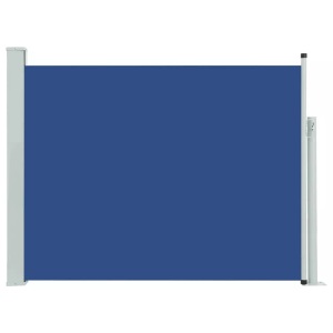 vidaXL, vidaXL Ausziehbare Seitenmarkise 140×500 cm Blau, vidaXL Ausziehbare Seitenmarkise 140×500 cm Blau