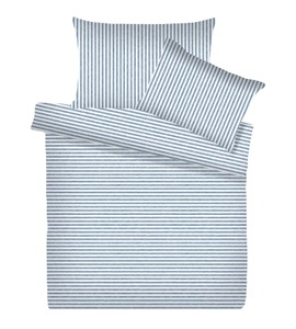 Living Home, Melange Jersey Streifen Bettwäsche Set Melange Jersey Streifen Bettwäsche Set, 