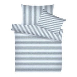 Living Home, Melange Jersey Streifen Bettwäsche Set Melange Jersey Streifen Bettwäsche Set, 