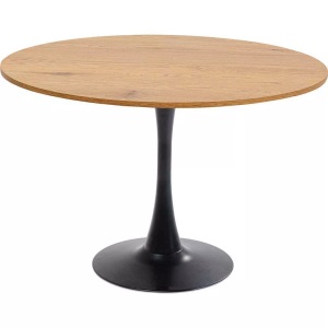 Kare Design, Tisch Schickeria Eiche schwarz rund 110, Tisch Schickeria Eiche schwarz rund 110