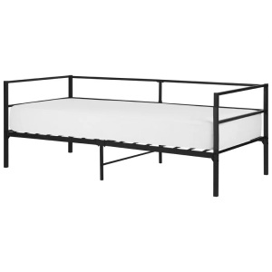 Beliani, Beliani - Bett mit Lattenrost aus Eisen Industriell BATTUT, 90x200 cm, Schwarz, Beliani - Bett mit Lattenrost aus Eisen Industriell BATTUT, 90x200 cm, Schwarz