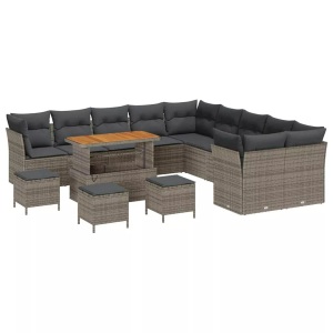 vidaXL, VidaXL - Garten-sofa poly-rattan, One Size, Grau, VidaXL - Garten-sofa poly-rattan, One Size, Grau