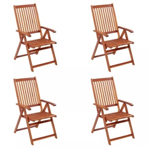 vidaXL, vidaXL Klappbare Gartenstühle 4 Stk. Massivholz Akazie, vidaXL Klappbare Gartenstühle 4 Stk. Massivholz Akazie