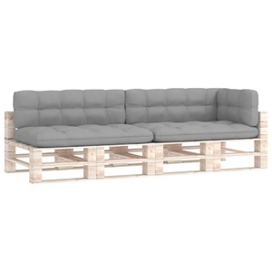 vidaXL, vidaXL Palettensofa-Auflagen 5 Stk. Grau, VidaXL - Palettenkissen gewebe, 120X80X10CM, Grau