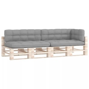 vidaXL, vidaXL Palettensofa-Auflagen 5 Stk. Grau, VidaXL - Palettenkissen gewebe, 120X80X10CM, Grau
