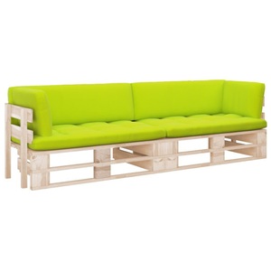 vidaXL, vidaXL 2-Sitzer-Palettensofa mit Kissen Imprägniertes Kiefernholz, vidaXL 2-Sitzer-Palettensofa mit Kissen Imprägniertes Kiefernholz