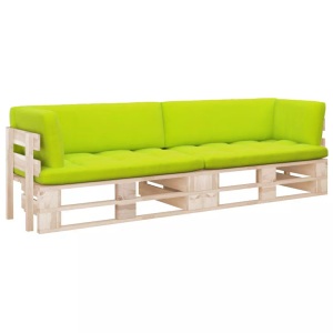 vidaXL, vidaXL 2-Sitzer-Palettensofa mit Kissen Imprägniertes Kiefernholz, vidaXL 2-Sitzer-Palettensofa mit Kissen Imprägniertes Kiefernholz