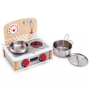 Hape, Hape 2-in-1 Küchen- & Grill-Set, Küchen- & Grill-Set 2-IN-1 6-teilig aus Holz