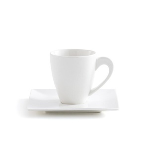 LA REDOUTE INTERIEURS, Set aus 4 Tassen und 4 Untertassen Hivane Set aus 4 Tassen und 4 Untertassen Hivane, La Redoute Intérieurs - 4er-Set Tassen mit Untertassen Hivane, One Size, Weiss