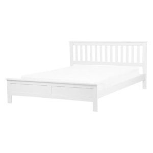 Beliani, Beliani Holzbett weiss Lattenrost 140 x 200 cm MAYENNE, Beliani - Bett mit Lattenrost aus Kiefernholz MAYENNE, 140x200 cm, Weiss Bunt