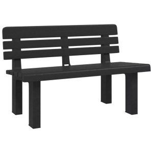 vidaXL, vidaXL Gartenbank Anthrazit 110x52x71 cm Polypropylen