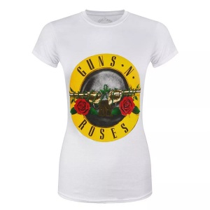 Guns N' Roses, Classic Logo Tshirt Damen Weiss S, Guns N Roses - Classic Logo TShirt, für Damen, Weiss, Größe S
