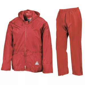 Result, Result Regenjacke »Herren Regenanzug bestehend aus und Regenhose, wasserdicht«, Result - Regenanzug bestehend aus Regenjacke und Regenhose, wasserdicht, für Herren, Rot Bunt, Größe M