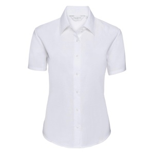 Russell, Russell Kurzarmbluse »Collection Easy Care Oxford Bluse, Kurzarm«, Russell - Collection Easy Care Oxford Bluse, Kurzarm, für Damen, Weiss, Größe 3XL