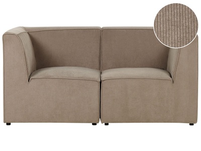 Beliani, 2 Sitzer Sofa aus Cord Modern LEMVIG 2 Sitzer Sofa aus Cord Modern LEMVIG, Beliani - 2 Sitzer Sofa aus Cord LEMVIG, One Size, Taupe