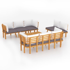 vidaXL, vidaXL 8-tlg. Garten-Lounge-Set mit Kissen Massivholz Akazie