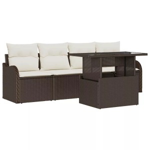 vidaXL, VidaXL - Outdoor-sofagarnitur poly-rattan, One Size, Braun