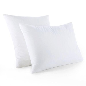 LA REDOUTE INTERIEURS, Weiches Synthetik-Kopfkissen mit Bezug aus Bio-Baumwolle Weiches Synthetik-Kopfkissen mit Bezug aus Bio-Baumwolle, La Redoute Intérieurs - Weiches Kopfkissen mit Bezug aus Bio-Baumwolle, 50 x 70 cm, Weiss