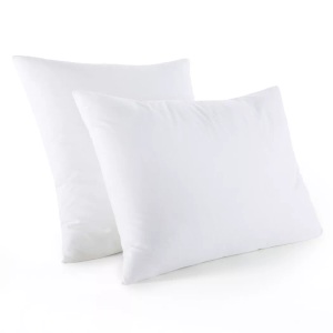 LA REDOUTE INTERIEURS, Weiches Synthetik-Kopfkissen mit Bezug aus Bio-Baumwolle Weiches Synthetik-Kopfkissen mit Bezug aus Bio-Baumwolle, La Redoute Intérieurs - Weiches Kopfkissen mit Bezug aus Bio-Baumwolle, 50 x 70 cm, Weiss