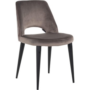Richmond Interiors, Stuhl Tabitha grau schwarz, 